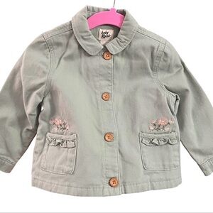 Baby B’gosh Baby Girl Sage Green Embroidered Jacket